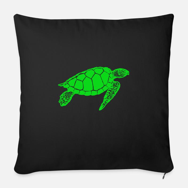 Schildkröte - Sofakissen mit Füllung 45 x 45 cm - Schwarz
