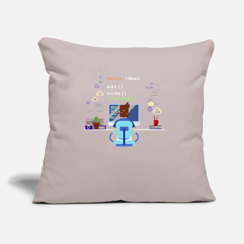 Eat Sleep Code Programmation informatique Coussin et housse de 45 x 45 cm
