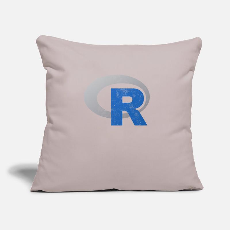 Programmation du logo R Design vieilli vieilli Coussin et housse de 45 x 45 cm