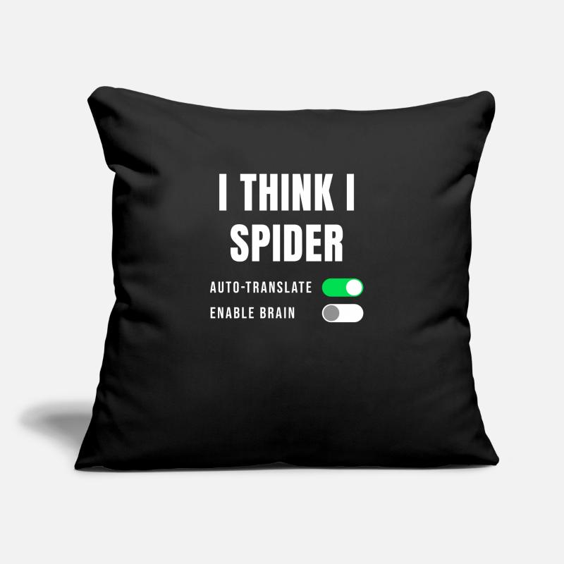 Geschenkidee Spruch Denglisch I think I Spider Sofakissen mit Füllung 45 x 45 cm