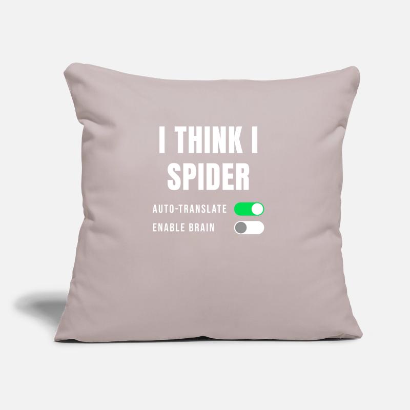Geschenkidee Spruch Denglisch I think I Spider Sofakissen mit Füllung 45 x 45 cm
