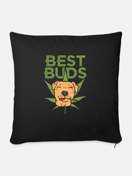 Bester Kumpel - Pitbull Shirt - Sofakissen mit Füllung 45 x 45 cm - Schwarz