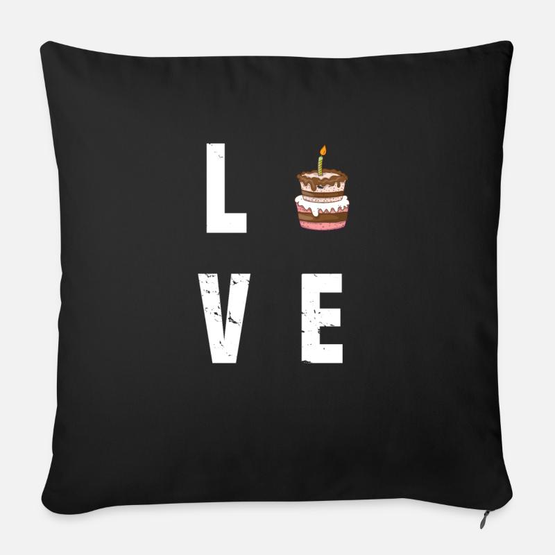 Gateau gateau gateau - Coussin et housse de 45 x 45 cm - noir