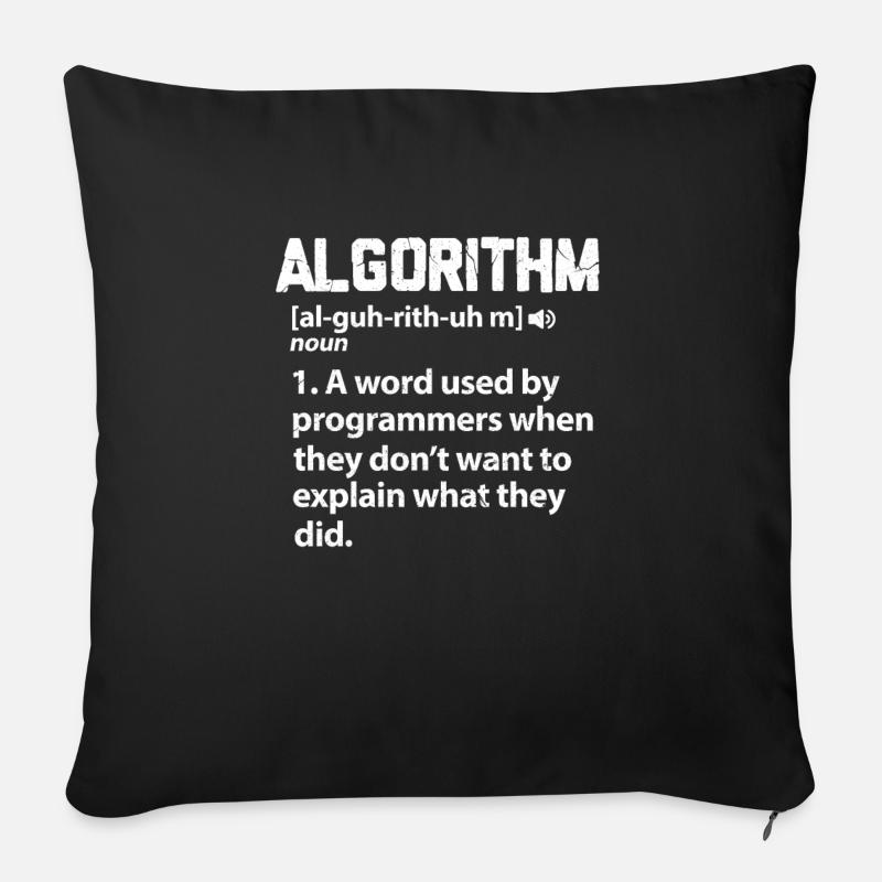 Programmierer Code Coder Programmieren Geschenk - Sofakissen mit Füllung 45 x 45 cm - Schwarz