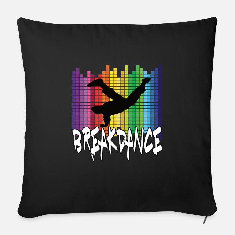 Breakdance - Sofakissen mit Füllung 45 x 45 cm - Schwarz