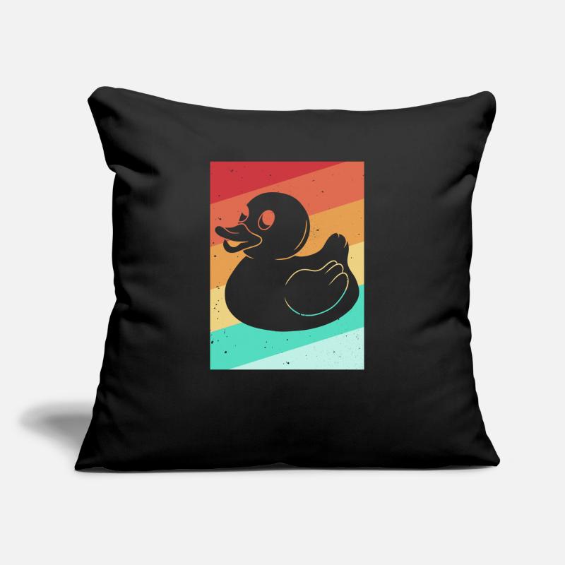 Rubber duck rubber duck bathing duck retro Sofa pillow with filling 45cm x 45cm
