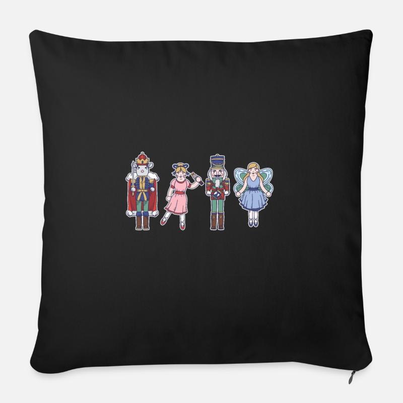 Nussknacker Figuren klassische Nussknacker - Sofakissen mit Füllung 45 x 45 cm - Schwarz