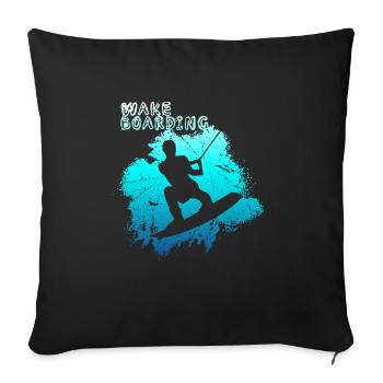 Wakeboard - Sofa pillow with filling 45cm x 45cm - black - Front