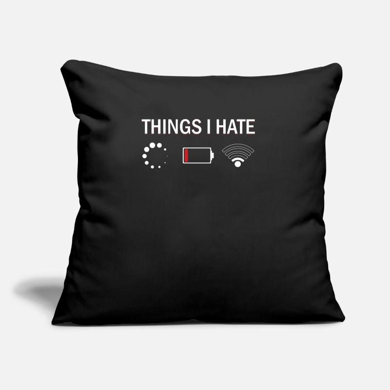 Choses que je déteste programmeur Nerd Funny Code Gift Coussin et housse de 45 x 45 cm