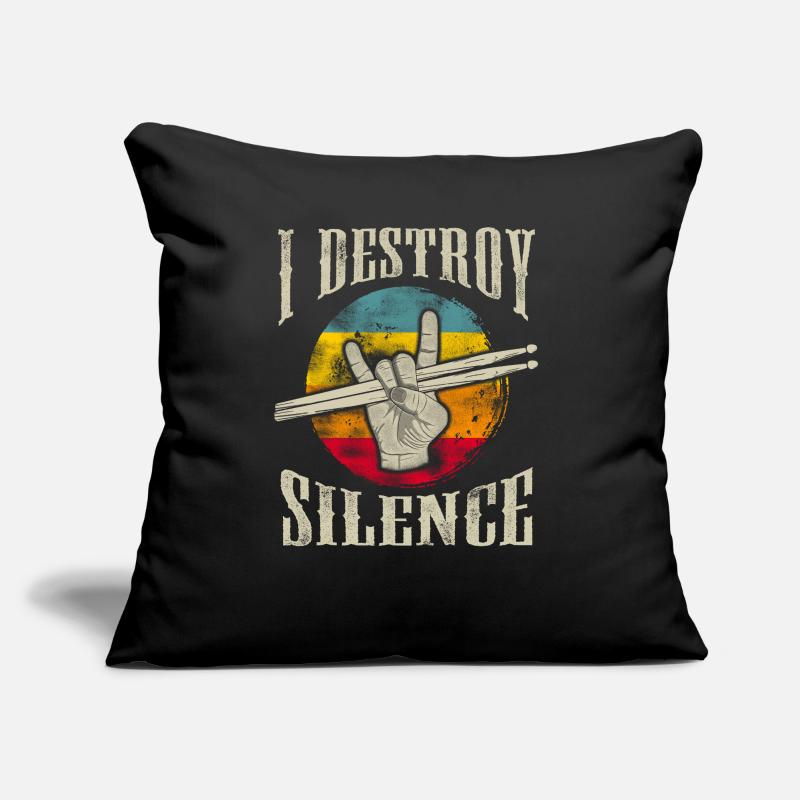 Destroy Silence Drum Sticks Drummer Drums Sofa pillow with filling 45cm x 45cm