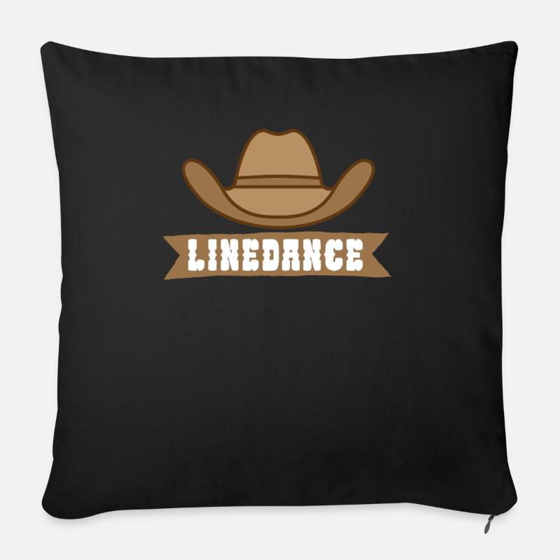 Linedance - Sofakissen mit Füllung 45 x 45 cm - Schwarz