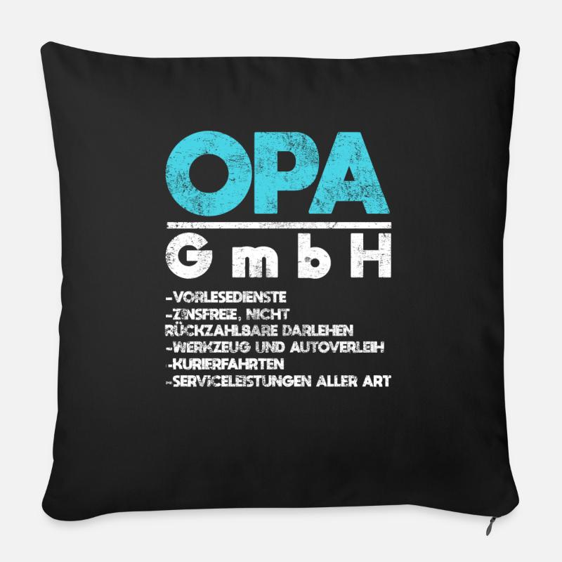 Opa GMBH - Sofakissen mit Füllung 45 x 45 cm - Schwarz