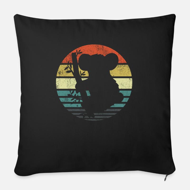 Koala Retro - Sofakissen mit Füllung 45 x 45 cm - Schwarz