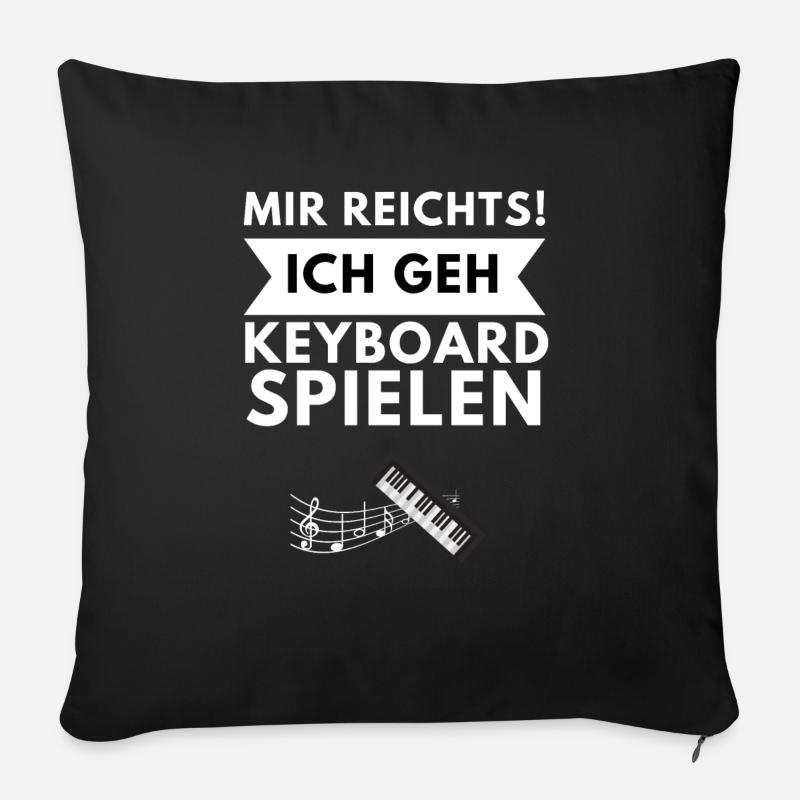 Keyboard Geschenkidee Geburtstag Keyboarder Musik - Sofakissen mit Füllung 45 x 45 cm - Schwarz