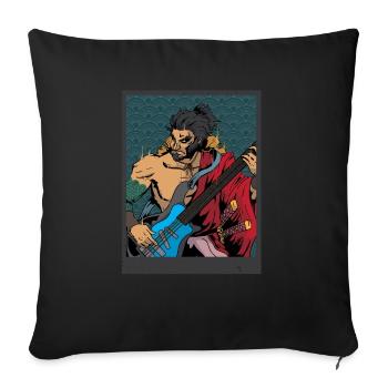 guitar player - Sofa pillow with filling 45cm x 45cm - black - Front
