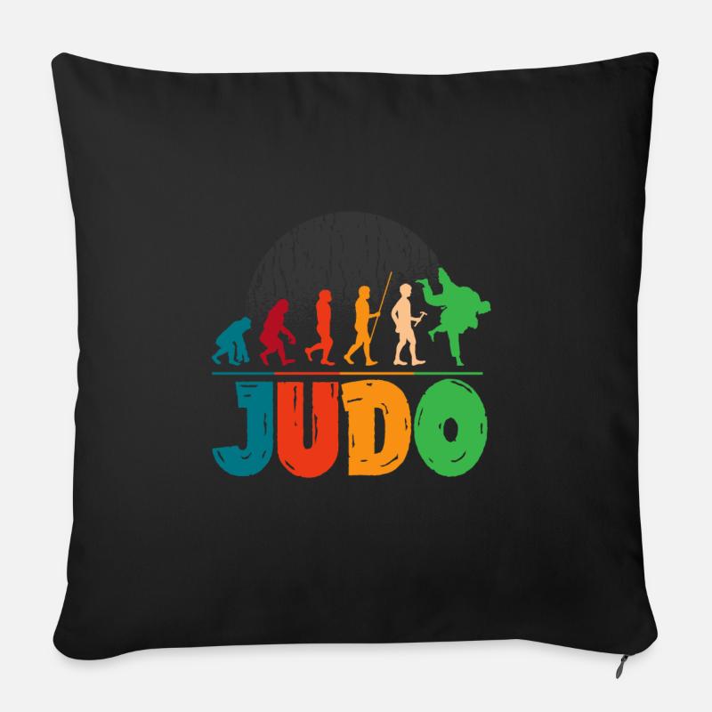 Judo evolution - Sofa pillow with filling 45cm x 45cm - black