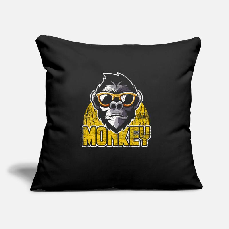 Animaux d'évolution de singe Coussin et housse de 45 x 45 cm