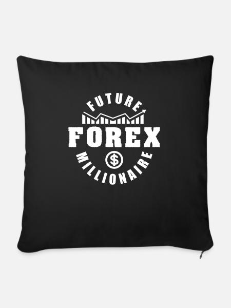 Future Forex Millionaire - Sofakissen mit Füllung 45 x 45 cm - Schwarz