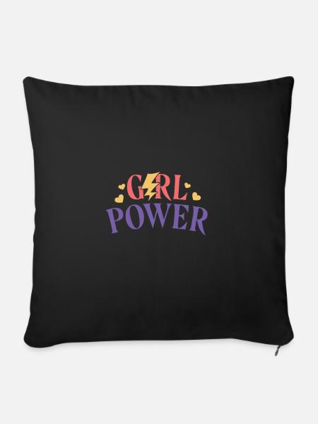 Frauenpower - Sofakissen mit Füllung 45 x 45 cm - Schwarz