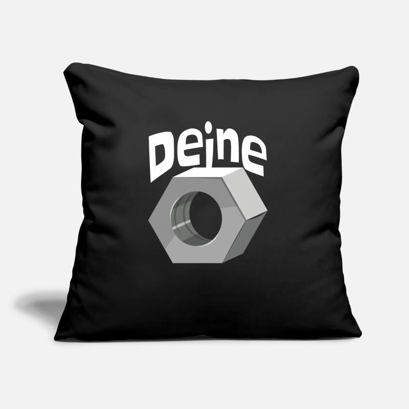 Deine Mutter Schraubenmutter Schlosser Handwerker Sofakissen mit Füllung 45 x 45 cm