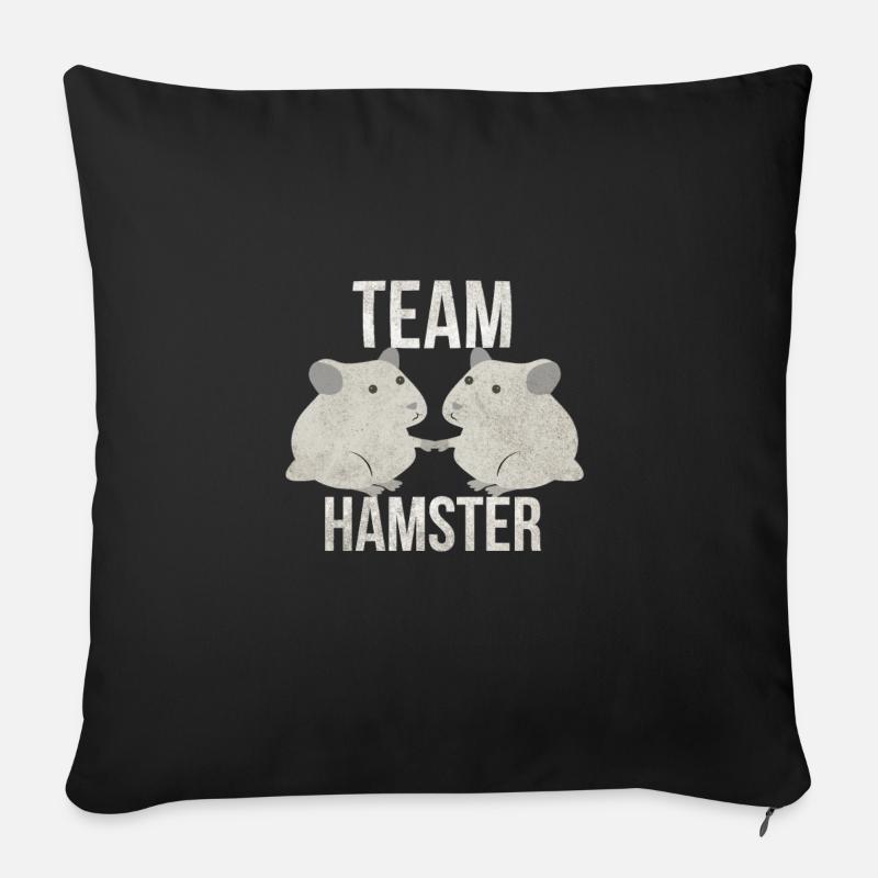 Hamster - Sofakissen mit Füllung 45 x 45 cm - Schwarz