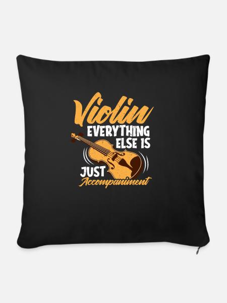 Violine Orchester - Sofakissen mit Füllung 45 x 45 cm - Schwarz