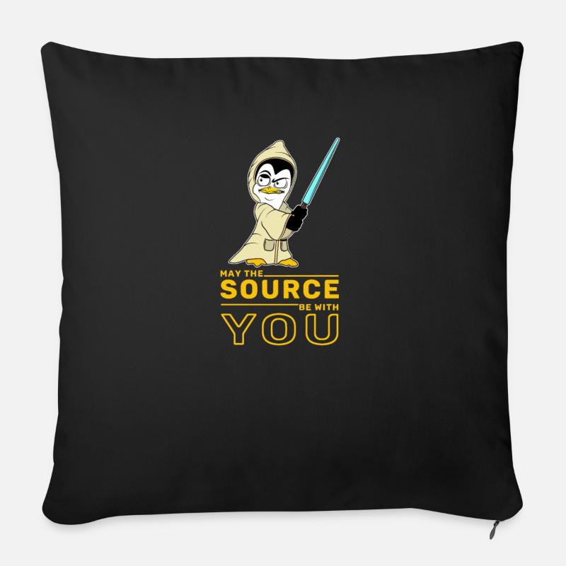 IT Nerd Linux Linux Pinguin Geek Software Engineer - Sofakissen mit Füllung 45 x 45 cm - Schwarz