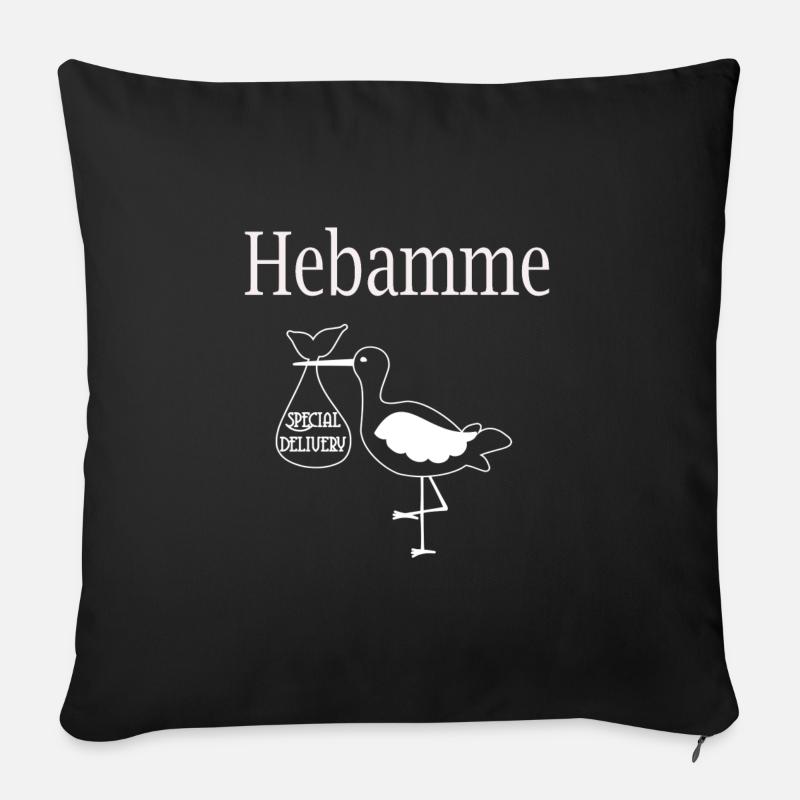 Hebamme,Hebammenausbildung, Study, Hebammen - Sofakissen mit Füllung 45 x 45 cm - Schwarz
