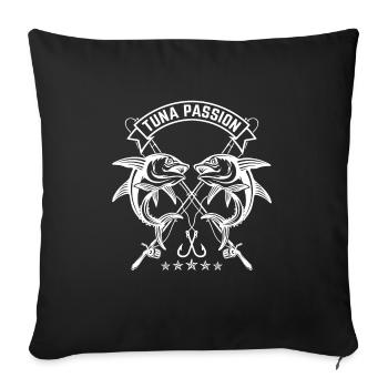 Tuna Passion Blank - Sofa pillow with filling 45cm x 45cm - black - Front