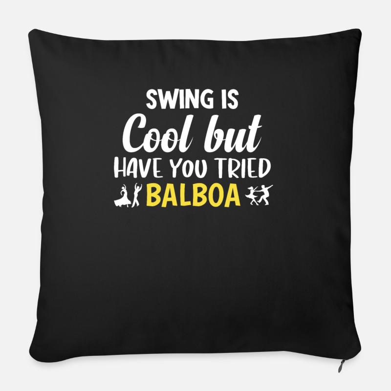 Conception drôle de danse Balboa en cadeau - Coussin et housse de 45 x 45 cm - noir