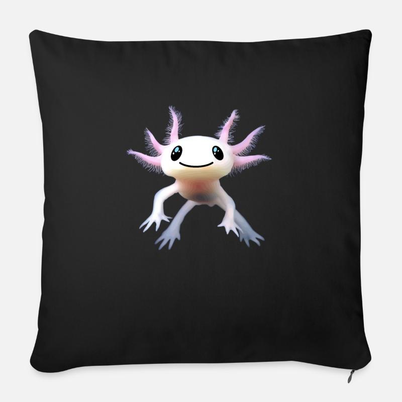 Axolotl - Sofakissen mit Füllung 45 x 45 cm - Schwarz