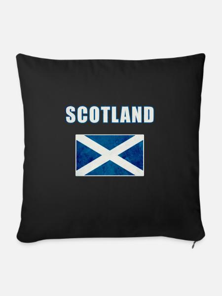 Schottland - Sofakissen mit Füllung 45 x 45 cm - Schwarz