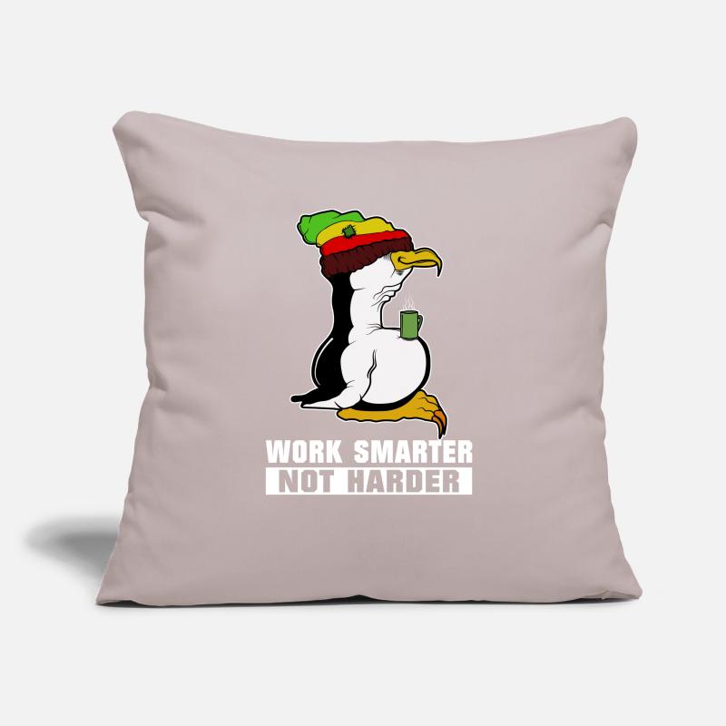 Pause café pingouin Linux Rasta Informatik PC Nerd Coussin et housse de 45 x 45 cm