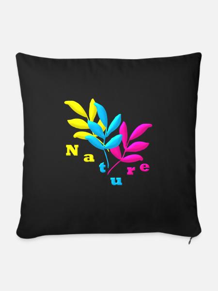 Nature - Sofakissen mit Füllung 45 x 45 cm - Schwarz