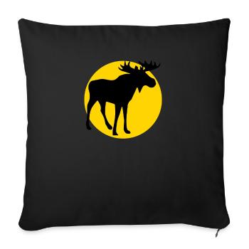 moose and moon - Sofakissen mit Füllung 45 x 45 cm - Schwarz - Vorne