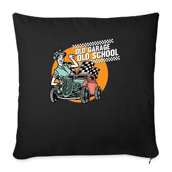 Pinup Vintage Rockabilly - Sofakissen mit Füllung 45 x 45 cm - Schwarz - Vorne