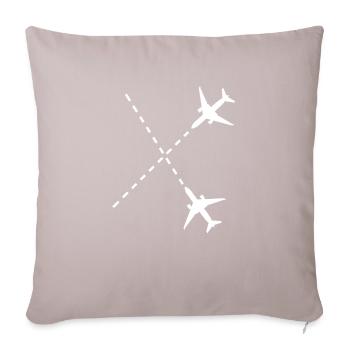 Avion pilote de drone avion cadeau - Coussin et housse de 45 x 45 cm - taupe clair - Devant