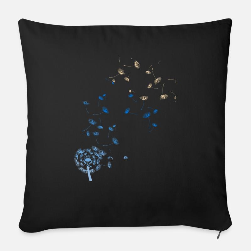 Pusteblume Pustebluemchen - Sofakissen mit Füllung 45 x 45 cm - Schwarz