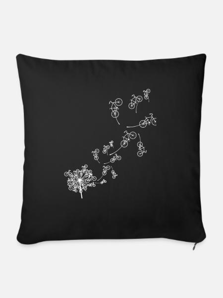 Pusteblume Löwenzahn - Sofakissen mit Füllung 45 x 45 cm - Schwarz
