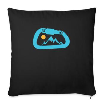 Rock climber climbing bouldering - Sofa pillow with filling 45cm x 45cm - black - Front