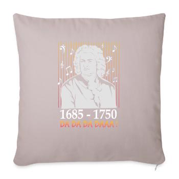 Johann Sebastian Bach - Sofa pillow with filling 45cm x 45cm - light taupe - Front