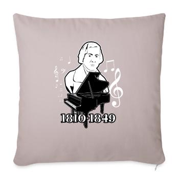 Frederic Chopin - Sofa pillow with filling 45cm x 45cm - light taupe - Front