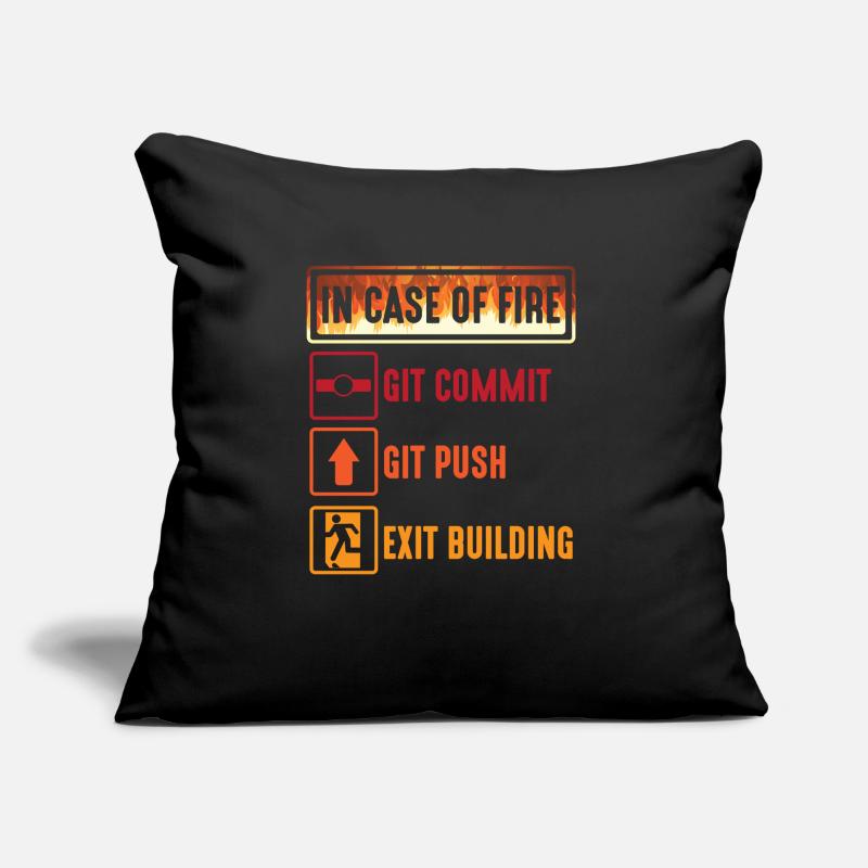 Git commit git push Programmierer IT Informatiker Sofakissen mit Füllung 45 x 45 cm