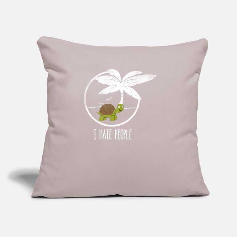 I Hate People conservation turtle Sofa pillow with filling 45cm x 45cm