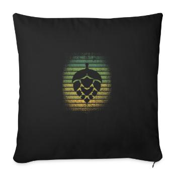 beer - Sofa pillow with filling 45cm x 45cm - black - Front