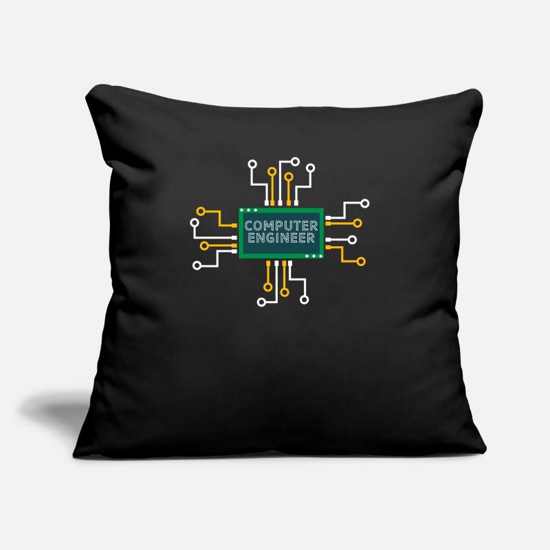 Computer engineer nerd computer science informatics Sofa pillow with filling 45cm x 45cm