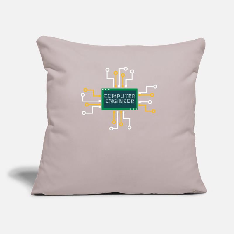 Computer engineer nerd computer science informatics Sofa pillow with filling 45cm x 45cm