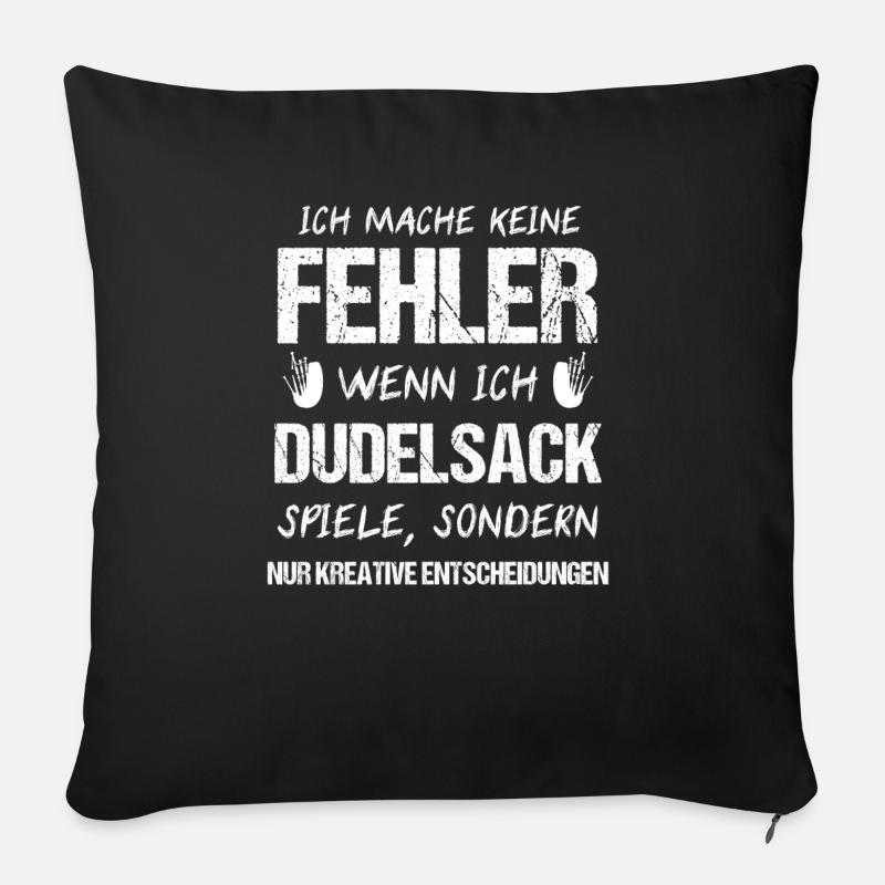 Dudelsack Dudelsackspieler Schottland Geschenk - Sofakissen mit Füllung 45 x 45 cm - Schwarz