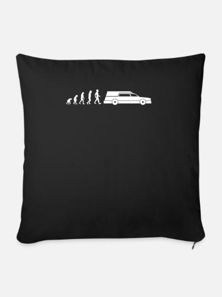Evolution Leichenbestatter Leichenwagen Bestatter - Sofakissen mit Füllung 45 x 45 cm - Schwarz