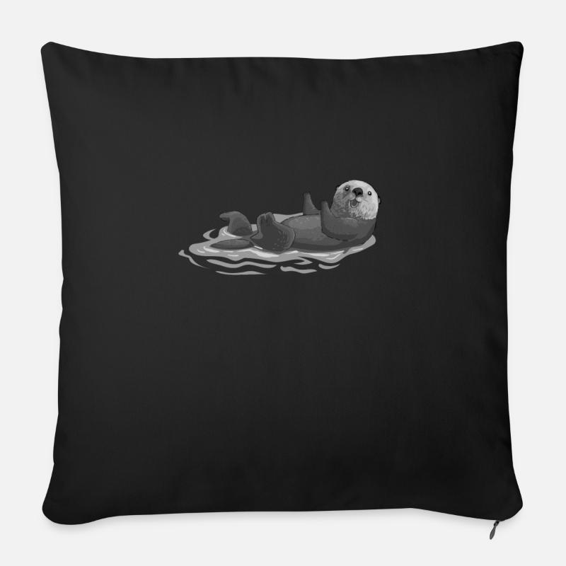 Otter Marder - Sofakissen mit Füllung 45 x 45 cm - Schwarz